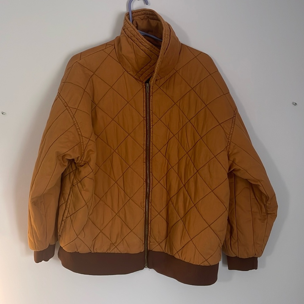 Light Brown Bomber Jacket